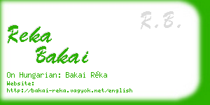 reka bakai business card
